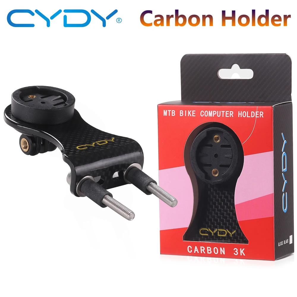 CYDY Carbon 3K Road Bicycle Computer Holder Garmin Edge Bryton Rider Whaoo Catey XOSS IGPSPORT MAGENE MTB Bike GOPRO Mount