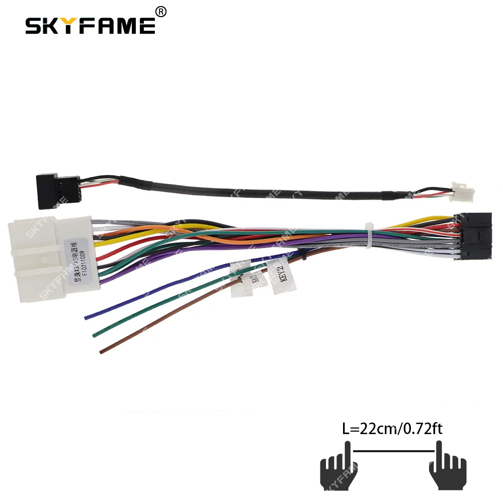 SKYFAME Car 16pin Wiring Harness Adapter Android Radio Power Cable For Dongfeng Joyear Mitsubishi Eclipse