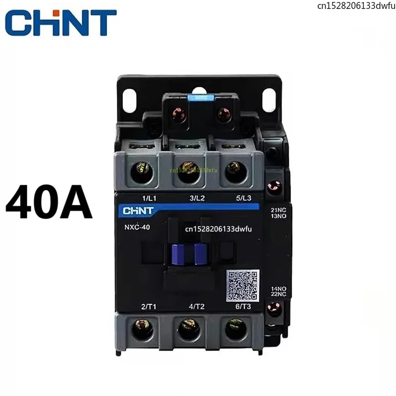 CHINT NXC-40 40A LC1D LC1 AC Contactor CJX2-4011 NO NC 3-Phase DIN Rail Mount Electric Power Contactor AC 24V 36V 110V 220V 380V