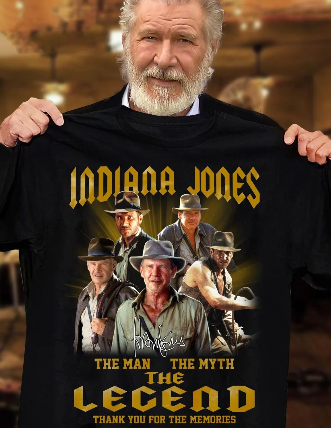 NEW Indiana Jones The Man The Myth The Legend Gift For Fans Unisex T-shirt TN775