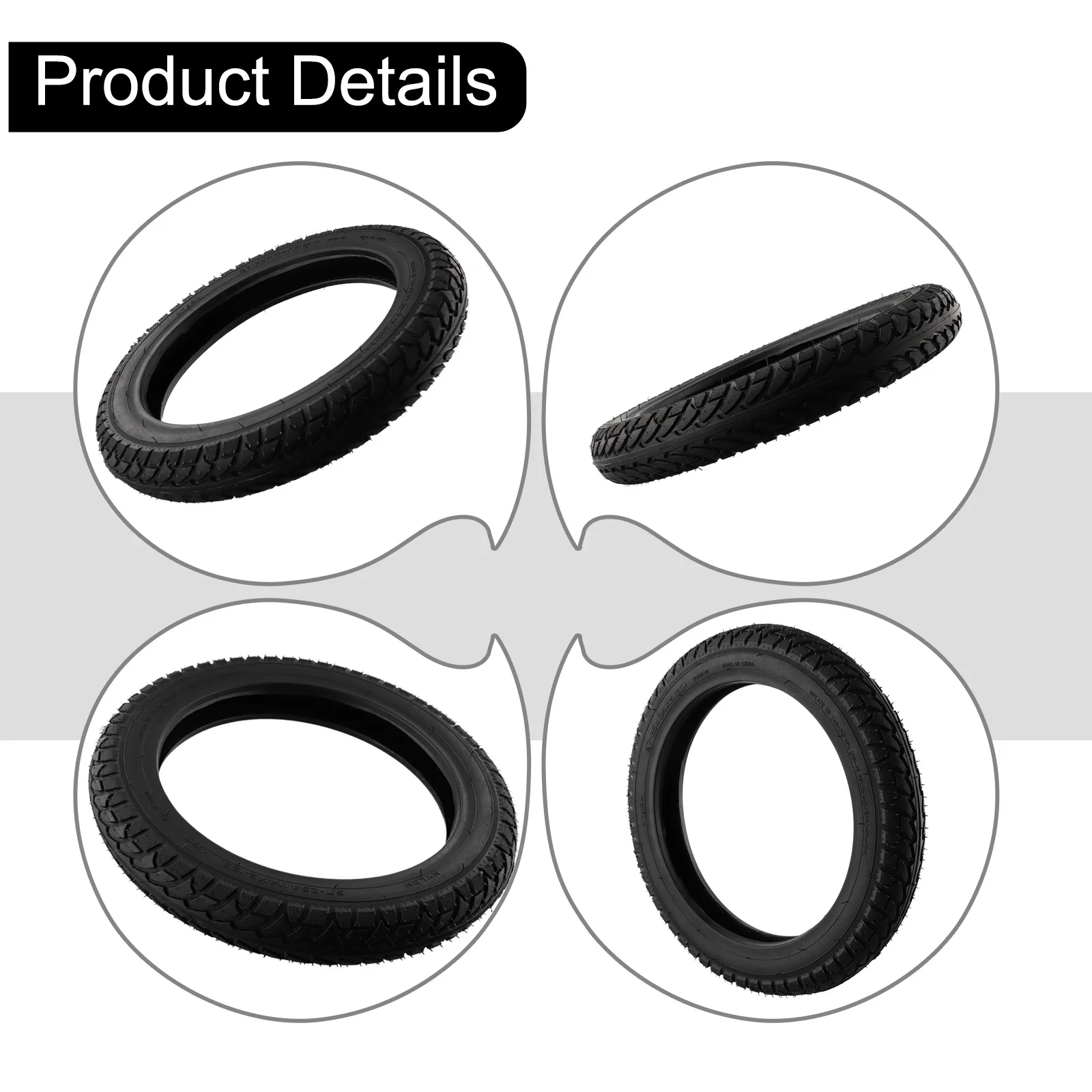 14 Inch Electric Scooter Tyre 14x2.125(57-254) Tubeless Tire For Electric Bike Scooter Damping Tyre For Xiaomi Scooter Rubber