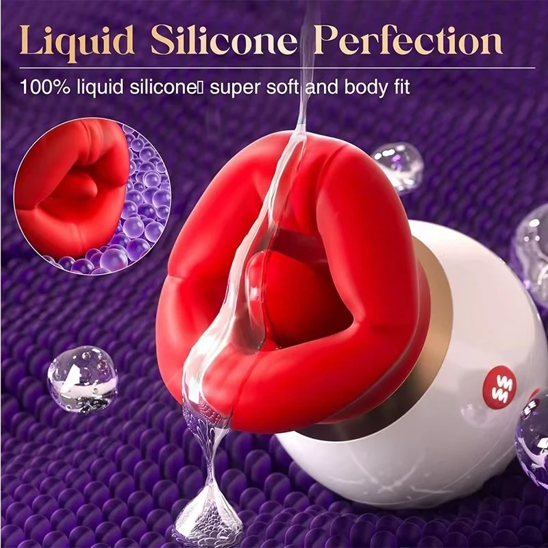 Clitoral Sucking Vibrator 3in1 Tongue Licking Nipple Stimulator Lips Teasing Clitoris Adult Masturbation Sex Toys for Women