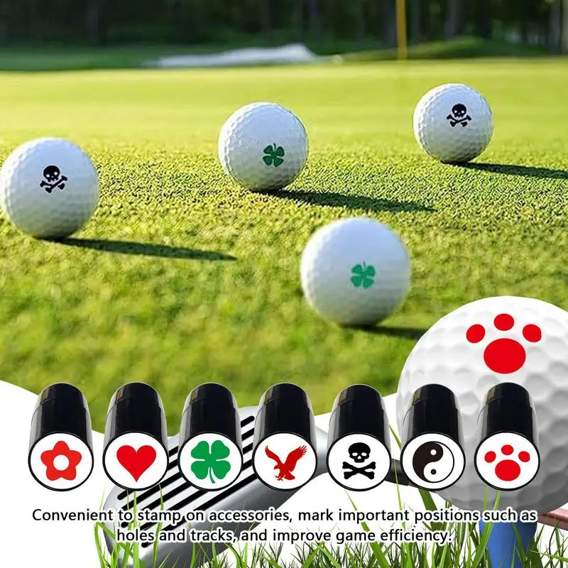 Estampador de bolas de Golf, marcador de sello de impresión de plástico de secado rápido, símbolo de Adis de Golf multicolor, regalo de golfista,