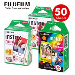 10-50 Sheets White Edge Fuji Fujifilm Instax Mini Film 12 7+ /9/11/40/70/90/25/Iiplay/Iink Instant Cameras Photo Instant Camera