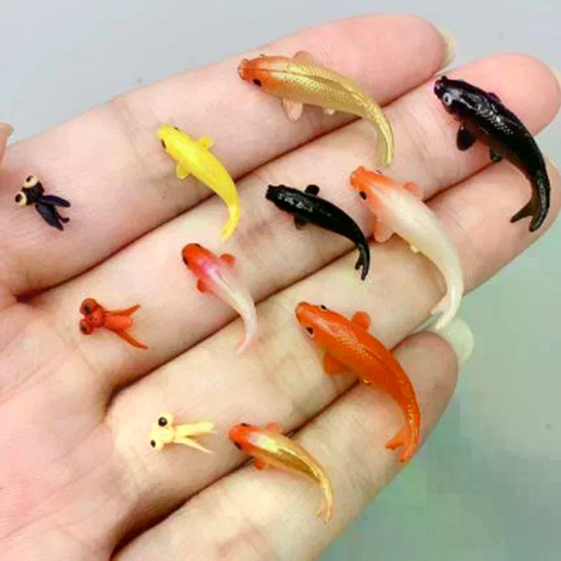 5 pçs casa de bonecas modelo em miniatura peixe carpa simulação animais para crianças brinquedos diy decorativo estatuetas peixinho decoração para casa