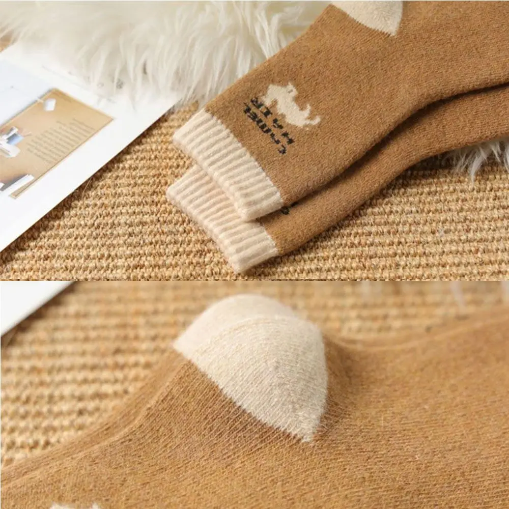 1 Pair High Quality Winter Men Fashion Warm Terry Camel Hair Socks Thickened Northern