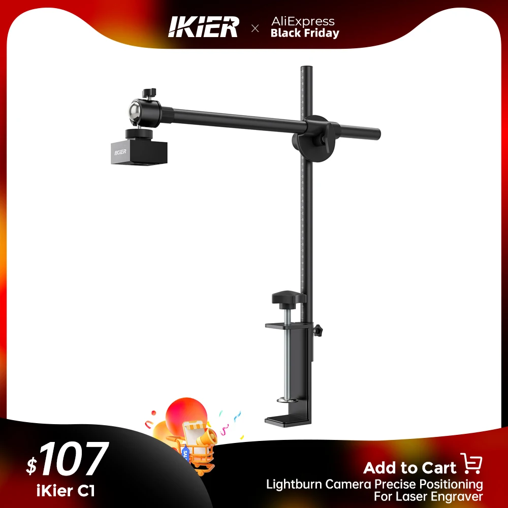 ikier C1 Lightburn Camera Precise Positioning For Laser Engraving Machine HD Industrial Camera Compatiable Most Machine