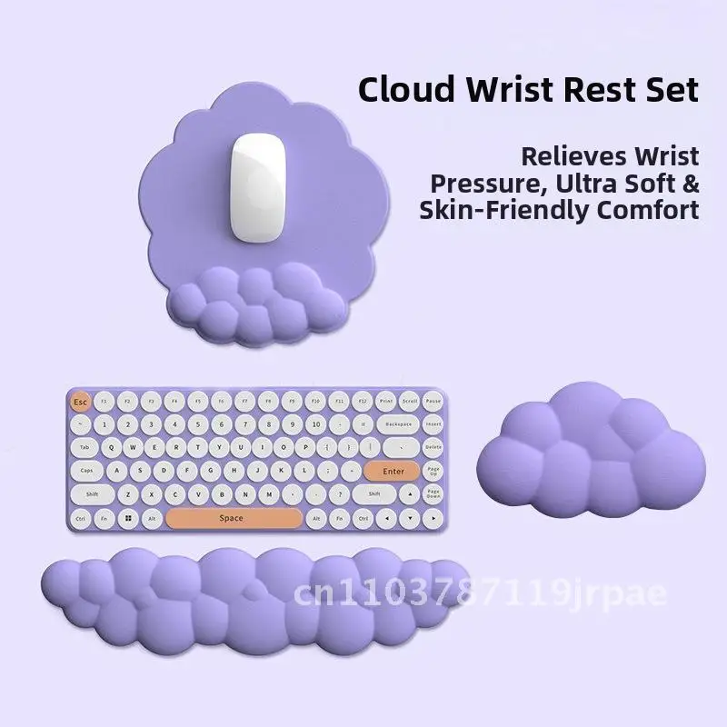 

Хмарная кожаная силиконовая пена с эффектом памяти, большой коврик для запястья, сплошной цвет для офиса, игр, дома, розовый, синий, белый, черный, фиолетовый, серый