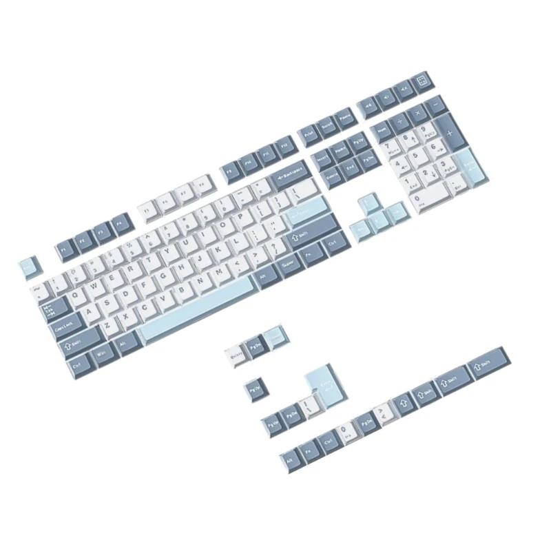 أغطية مفاتيح مصبوبة مزدوجة PBT للوحة المفاتيح الميكانيكية مجموعة أغطية مفاتيح لـ 126 مفتاحًا