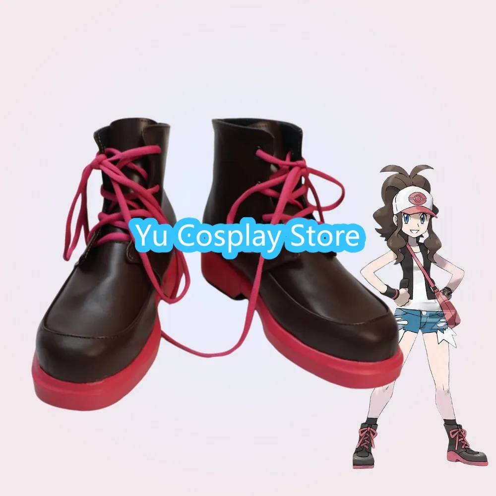 Hilda Touko Cosplay Shoes Custom Height Increase Boots Halloween Carnival Anime Party Props Trainer Footwear