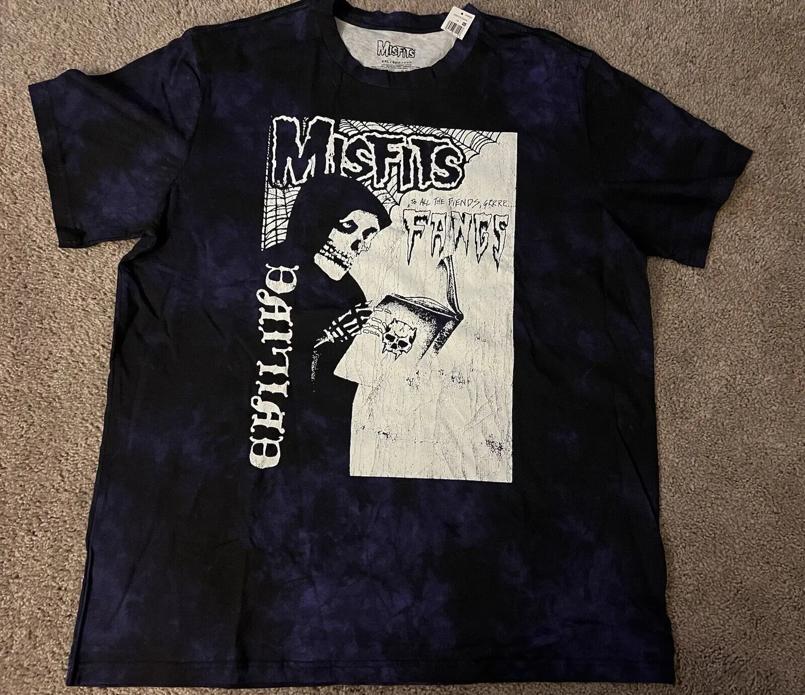 Misfits To All the Fiends Tie Dye Punk Rock Band T-Shirt Size XXL