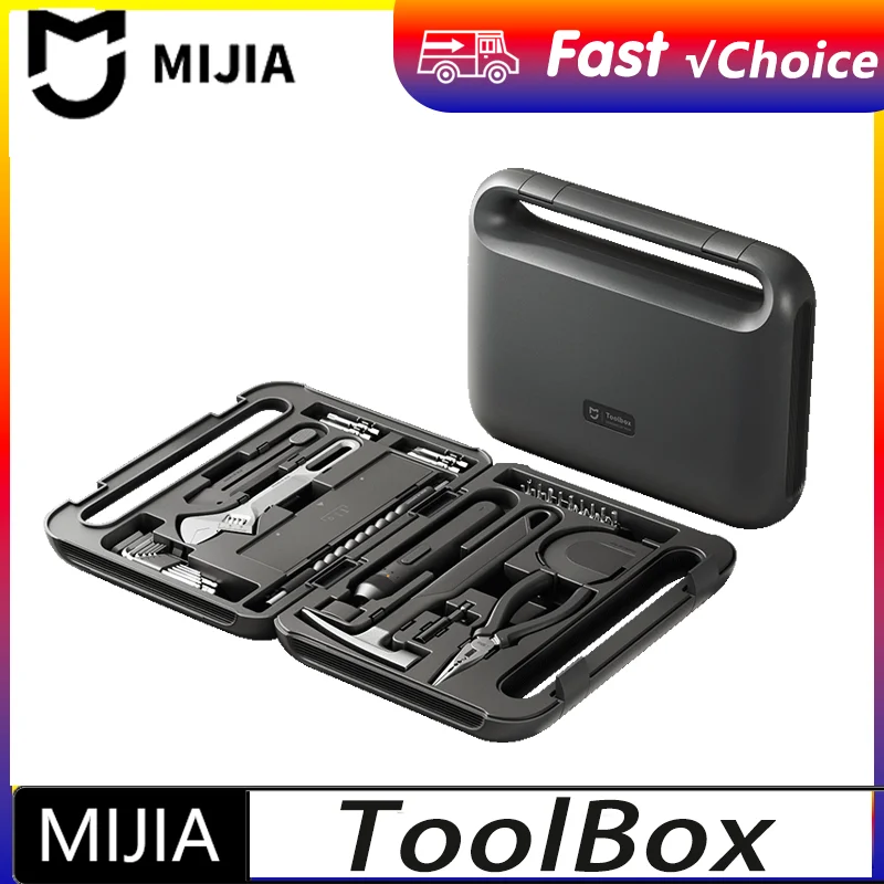 NEW Mijia Electric Tool Set Portable Screwdriver Household Hand Tool Kit with Good Quality Plastic Toolbox Storage Case CN