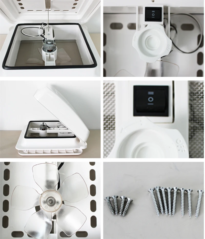 

Уникальный вентилятор на крыше автофургона с ручным управлением, 280 мм, 12 В, 11 дюймов, мансардный свет с дымчатой крышкой, защищенной от ультрафиолета, 2 модели, аксессуары для интерьера для Mo