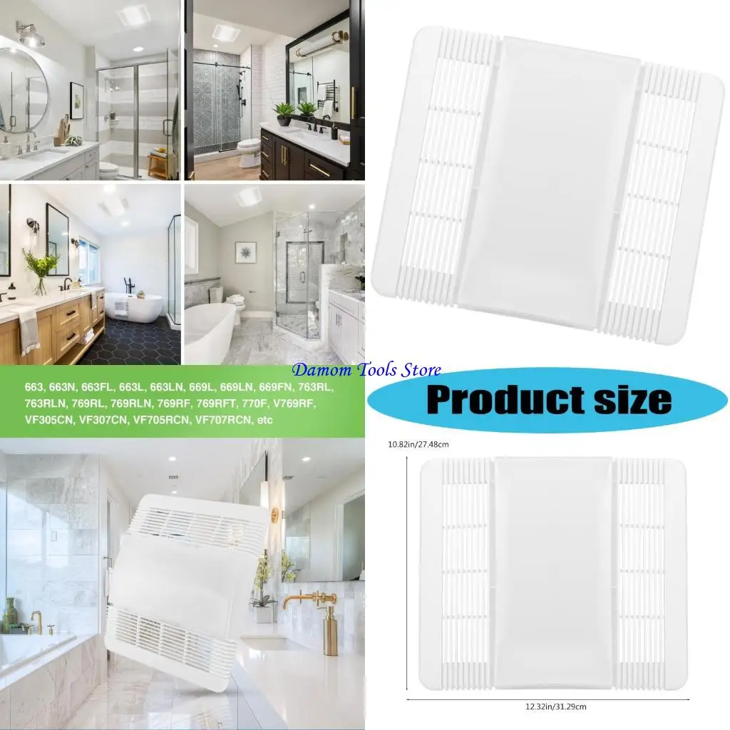 57BE Universals Ventilation Grille Replacement Bathroom Fan Light Cover 85315000 Ventilation Fan Grille Lens Enduring
