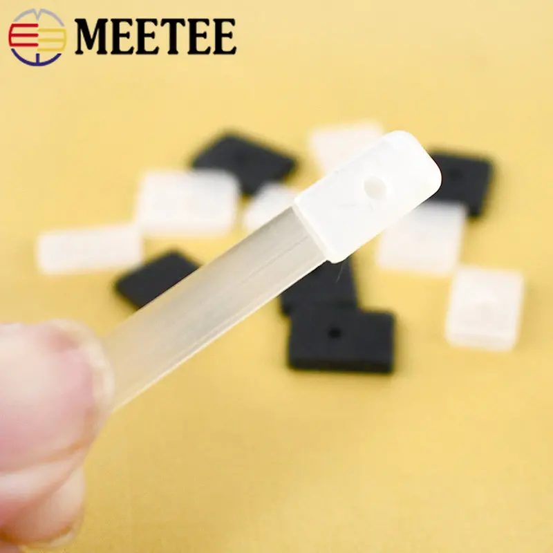 100Pcs Meetee 6/8/10/12mm Silicone Rubber End Caps for Plastic Boning Wedding Dress Fishbone Cap Buckle DIY Sewing Accessories