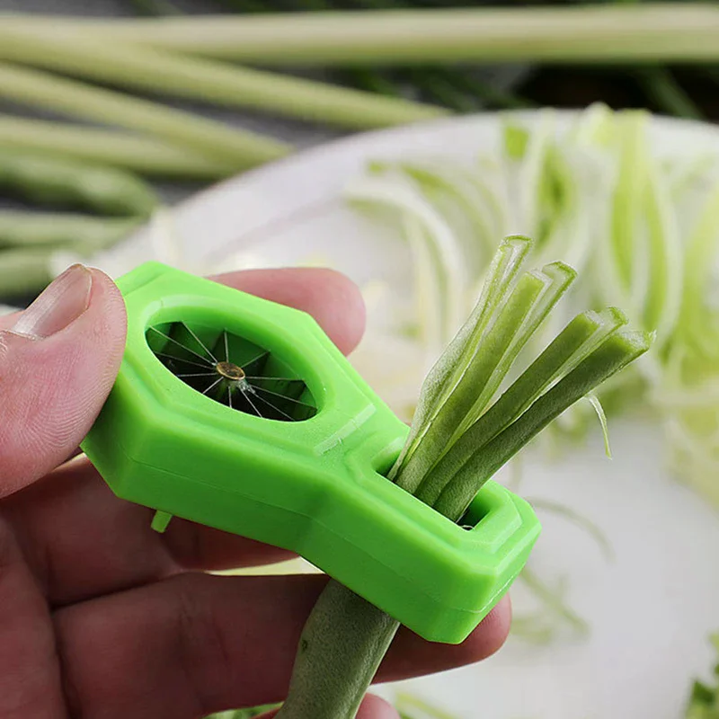 Kitchen Gadgets Drawing - Green Onion Easy Slicer Shredder Hexagon
