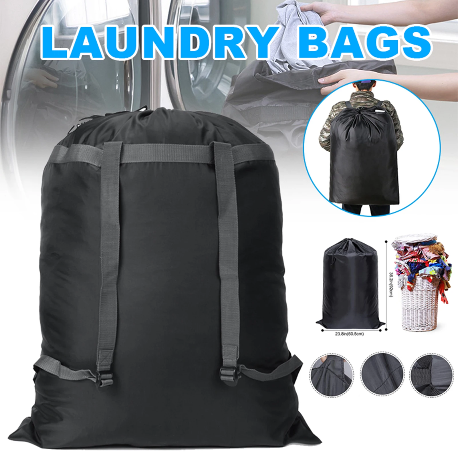 Waterproof Travel Laundry Bag Portable and Foldable Bag Large Capacity University Dorm Storage Portable Bathroom Organizer