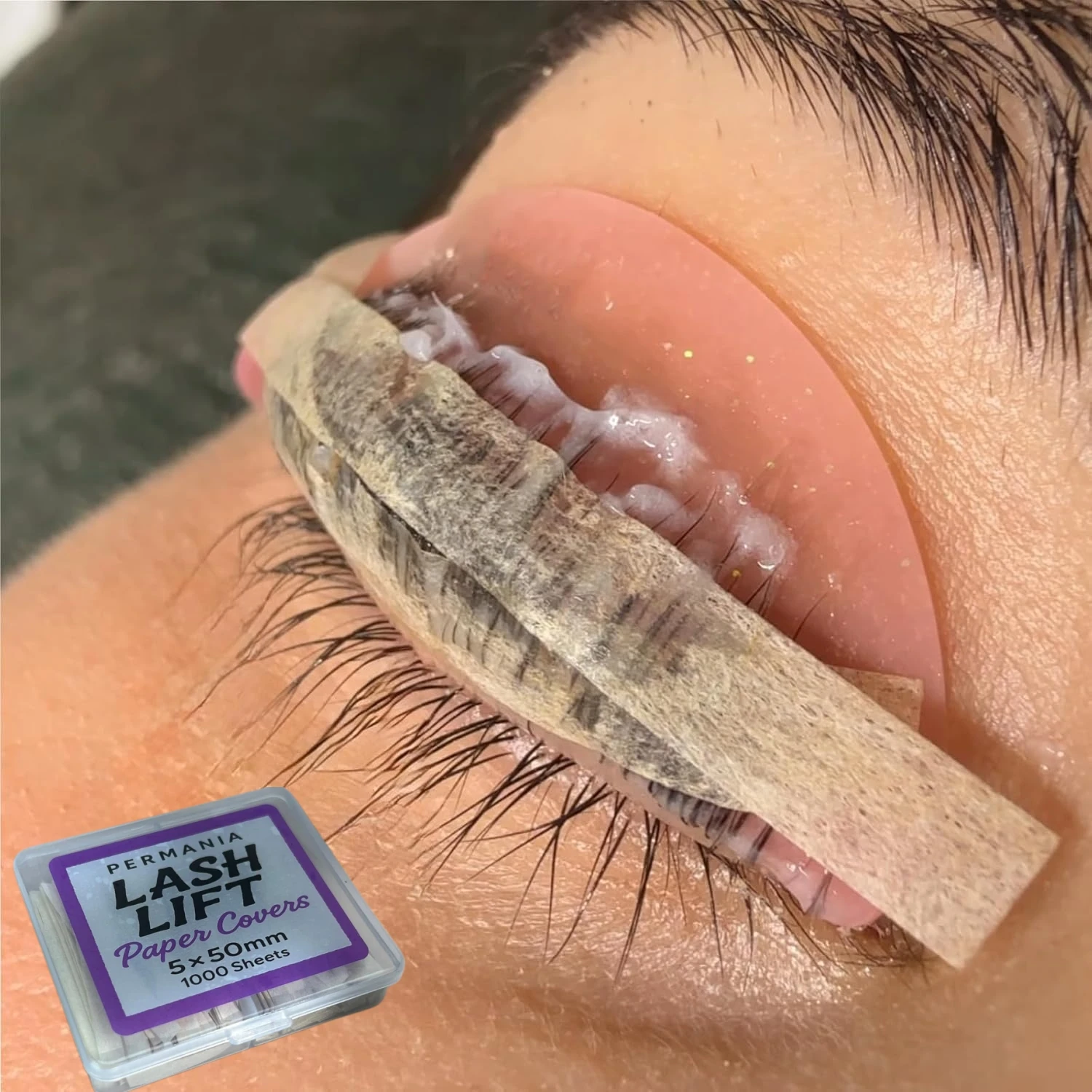 PERMANI Lash Lift Rod, 1000 Stück, Einweg-koreanische Lash Lift Shields, flach, zum Heben und Einstellen von Dauerwellen, Abdeckung, Papierwerkzeug