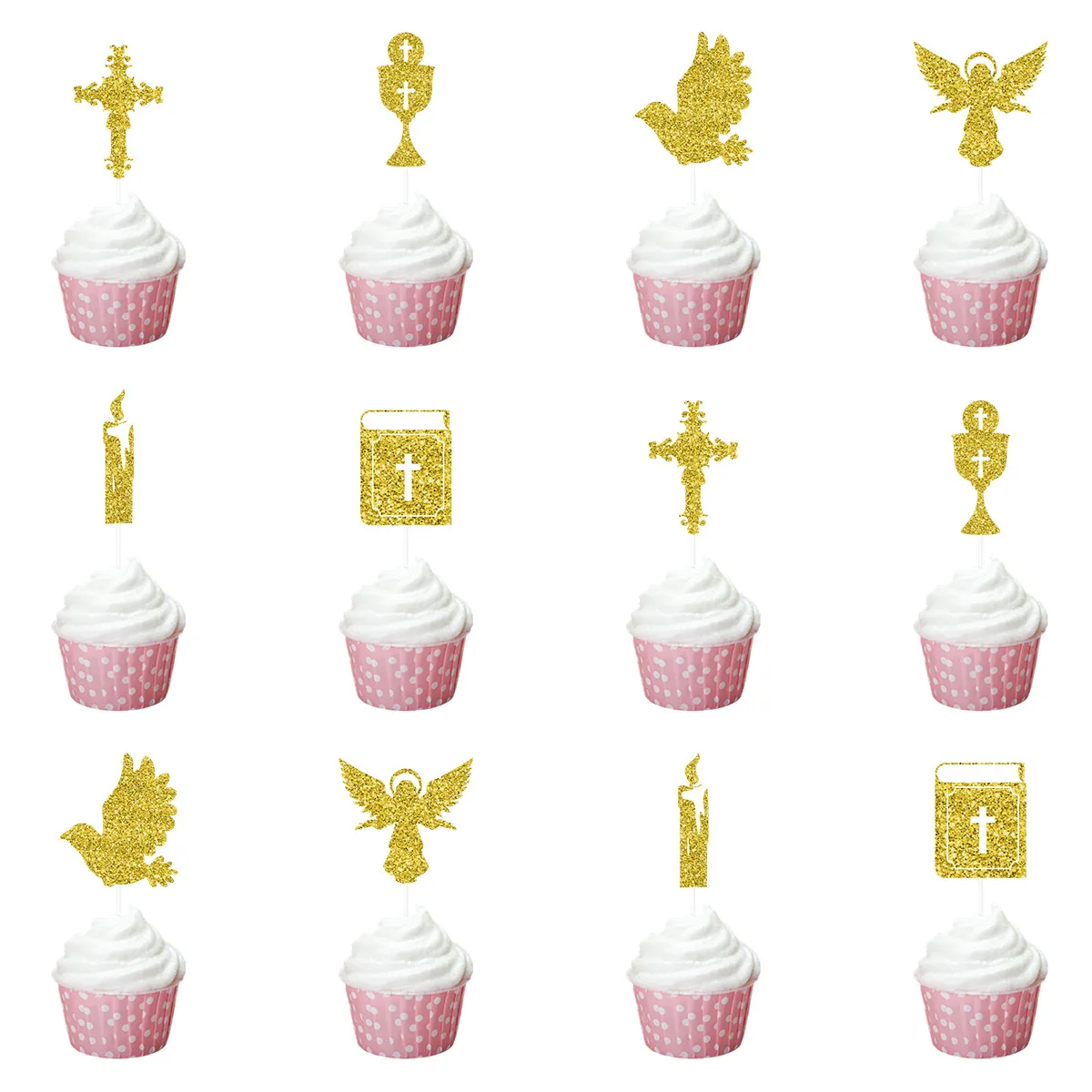 First Holy Communion Cake Insert, Baby Shower, Christening, Baptism Cake Toppers, Birthday Party, Bible Cross