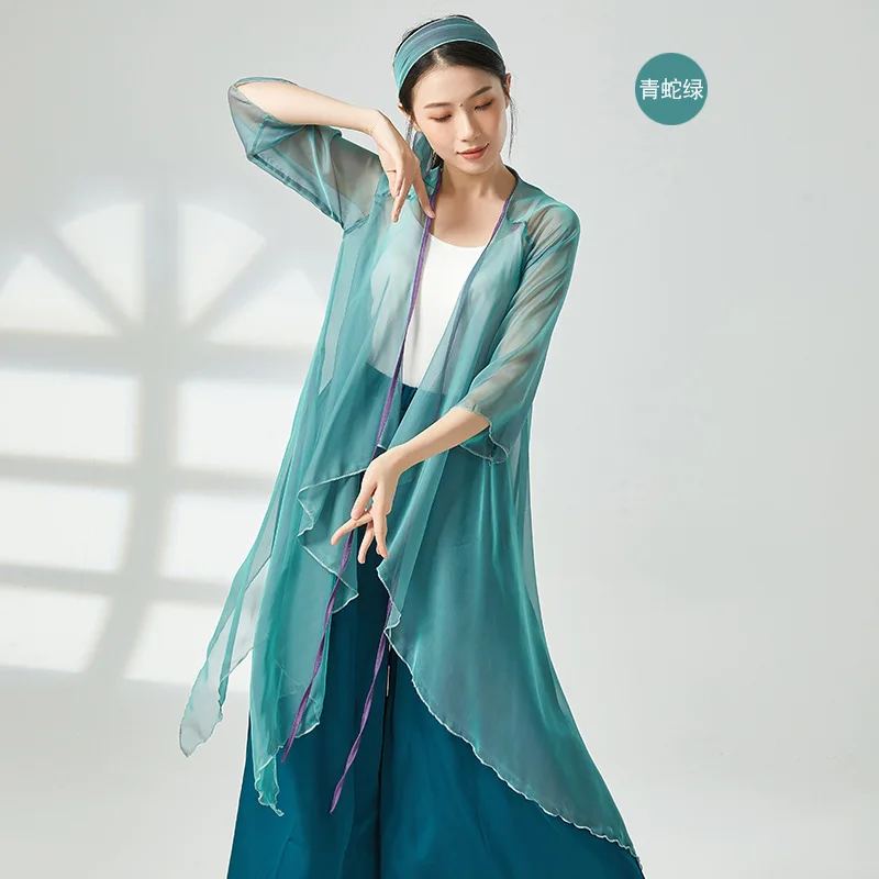 Классический танец, зеленая змея, с перекрестным вырезом, галстук в китайском стиле, элегантная женщина