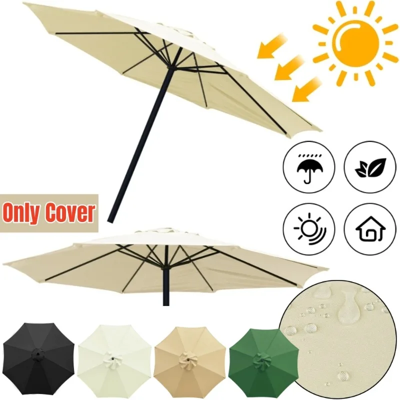 

Multi-sizes Replacement Parasol Canopy, Universal Waterproof Umbrella Cloth Cover, Sunshade for Garden Patio Yard Beach Pool