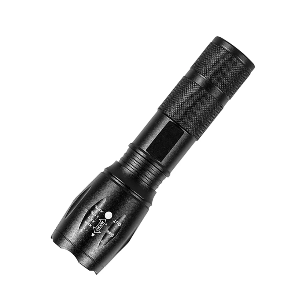 150LM XPE+UV Mini Zoomable Flashlight White+Purple Light 2 Gears Outdoor Portable 395nm Backlight Ultraviolet Torch