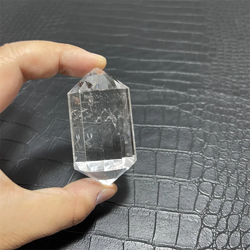 108g Natural Tibet Himalayan High Altitude 12 Side Clear Quartz Crystal Vogel Style Double Termination Wand Point Reiki Healing