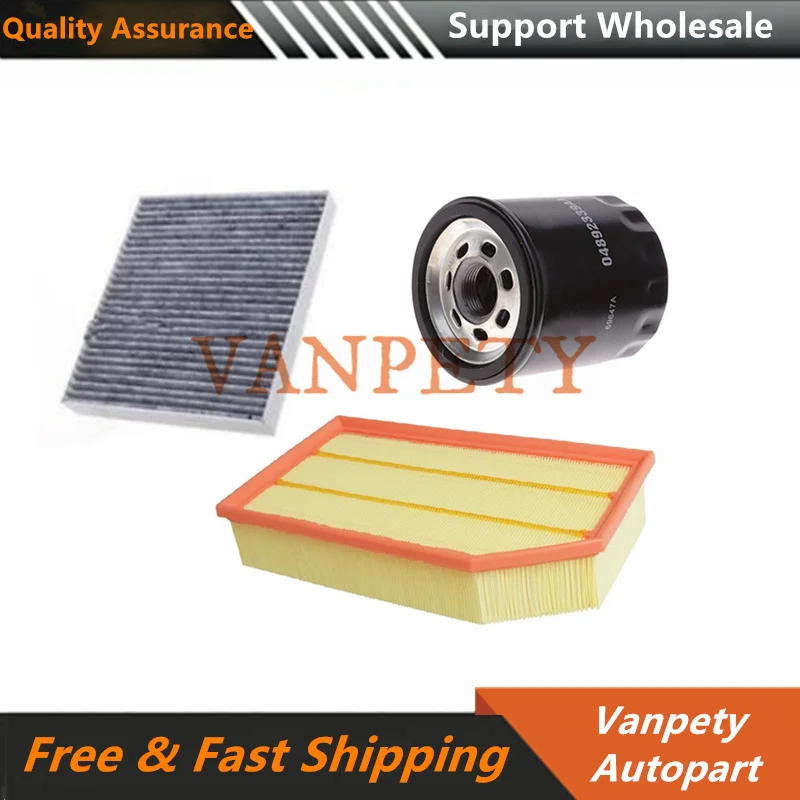 68257030AA 04892339AA New Oil Filter Air Filter Cabin Filter For Jeep Wrangler Rubicon Sahara Sport JL 2.0T 2018 2019 2020