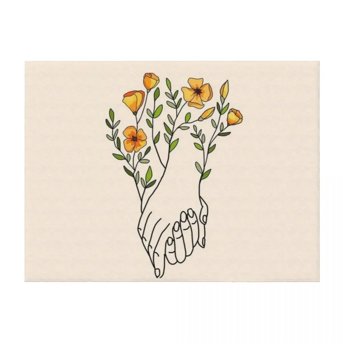 

Hands with flowers Throw Blanket Luxury Designer Decorative Sofas Heavy Blankets For Baby Blankets
