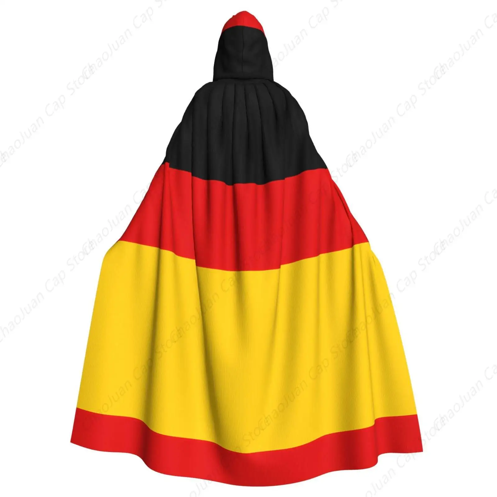 Hood Cloak,Hooded Cape Cloak,Halloween Witch Wizard Raven Vampire Cosplay Costume,German Flag