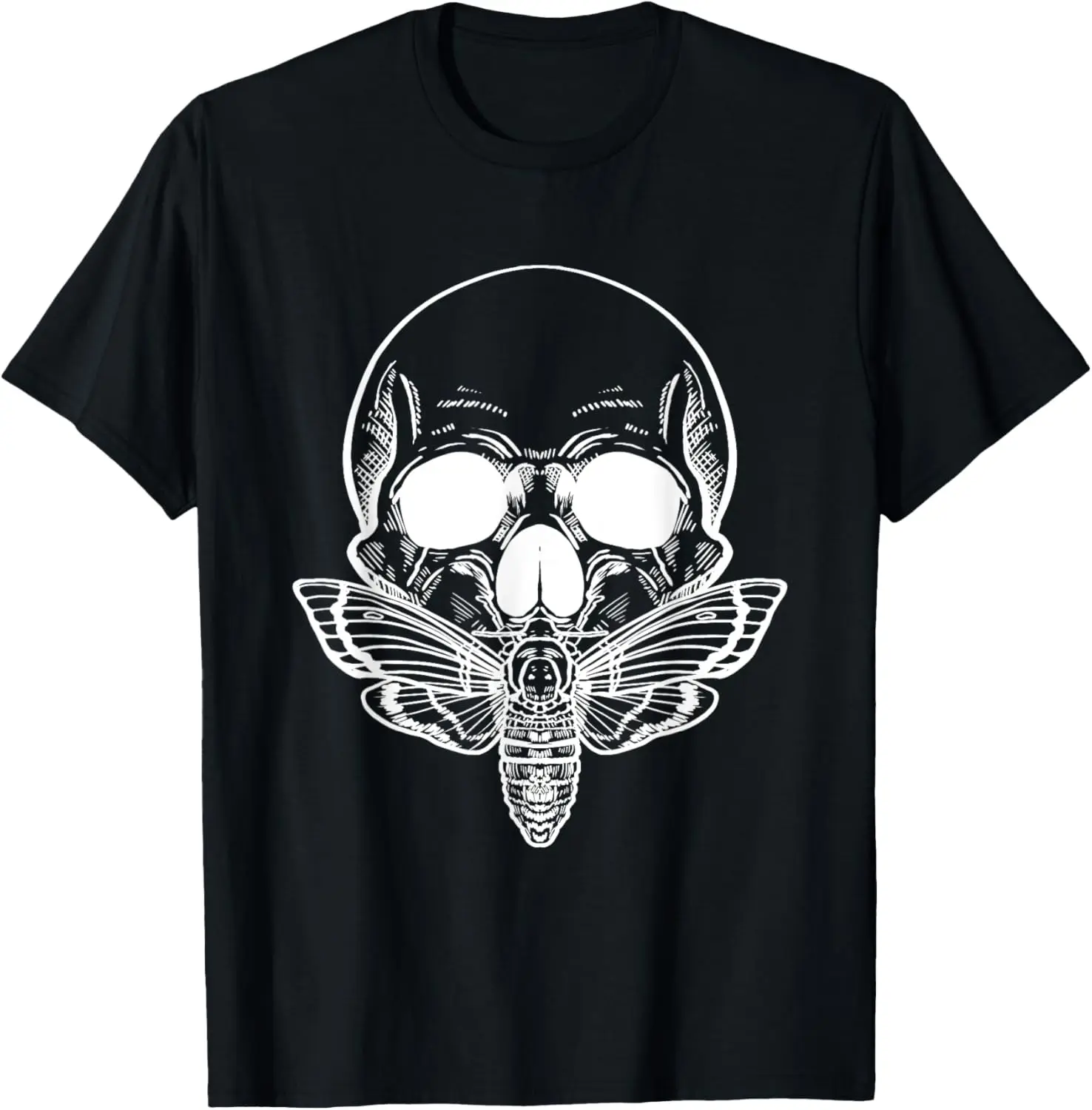 Butterfly Skull - Gothic Moth - Punk Rock Skeleton - Horror T-Shirt