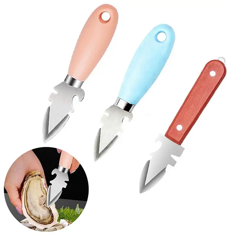 1/2pcs Oyster Knife Sharp-edged Shucker Shell Seafood Opener Tool Stainless Steel Clam Opener For Oyster Clam Toadfish Crab