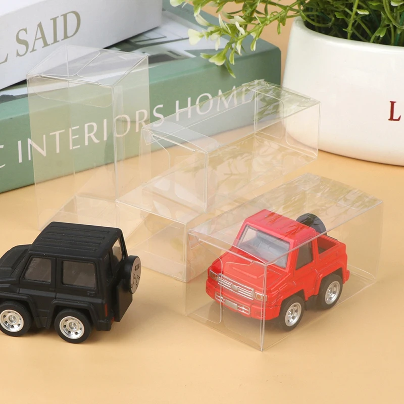 2/5Pcs 1:64 Car Model Display Box Transparent Protective Case PVC Dust Cover Storage Holder