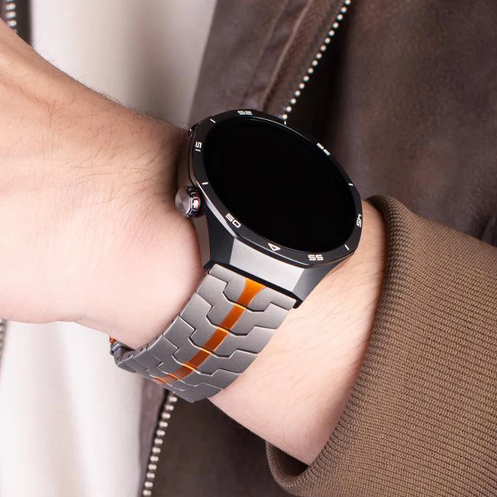 Correa de Metal de titanio, correa de reloj inteligente de 22mm para Huawei GT5 46mm GT4 HUAWEI Watch 4 Pro, pulsera de repuesto definitiva