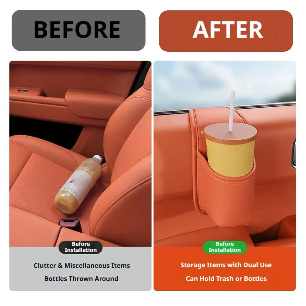 Automotive Door Caddy Drink Holder Smartphone Mount Side Pocket Versatile Beverage Tray Organizer For Car Van SUV Interior