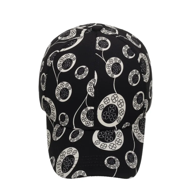 Spring and Autumn Circle Clover Print Baseball Cap Outdoor Sun Protection Casual Trendy Duckbill Cap