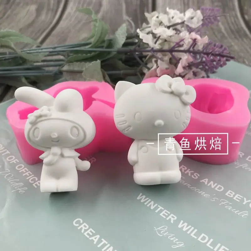 

Hello kitty My Melody kuromi Cinnamoroll Car out trend Silicone mold Aromatherapy Gypsum Epoxy Hand making tool Accesorios mould