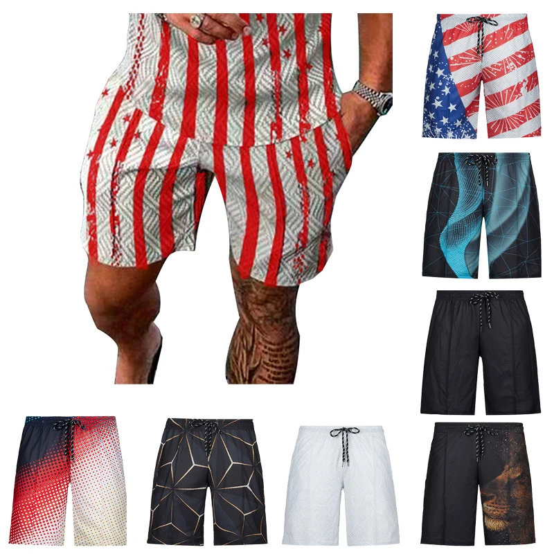 Neue Herren Sommer mode lässig 3d gedruckt schnell trocknende Strands horts weiche kurze Hosen übergroße atmungsaktive Sports horts