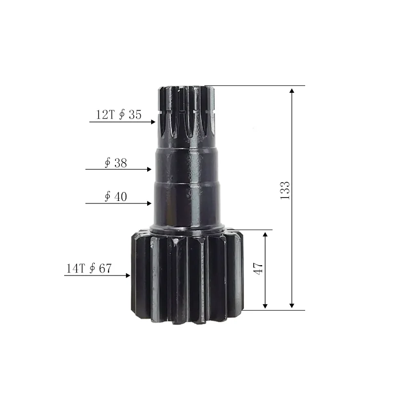 

Suitable for Ishikawajima IHI 40NS Mini Excavator Rotary Motor Vertical Shaft 14/12 Teeth