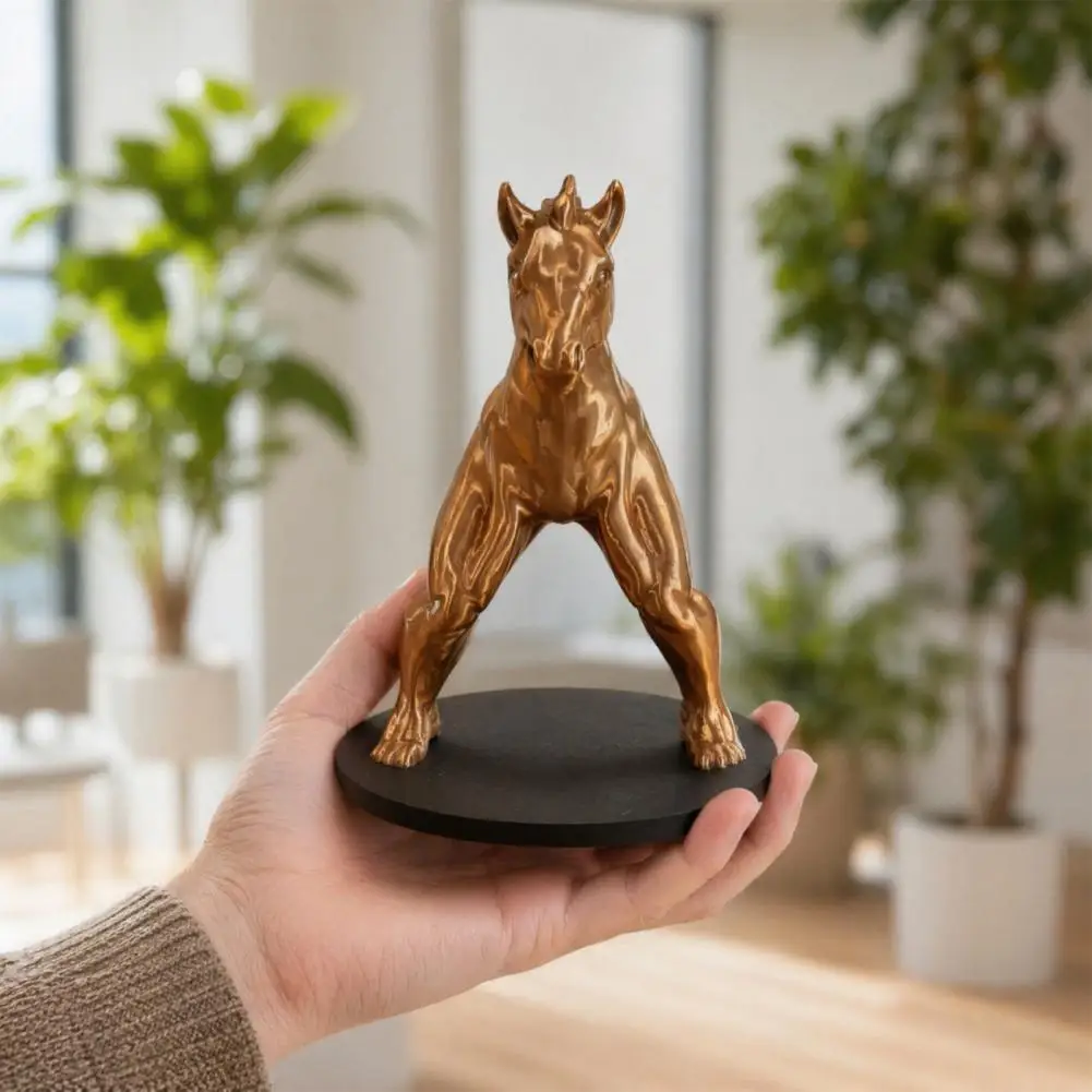 3d Printed Horse Ornament Modern Luxury Horse Decoration Reverse Horse Man Statue Bronze Gold Finish Mythical Creature for Home