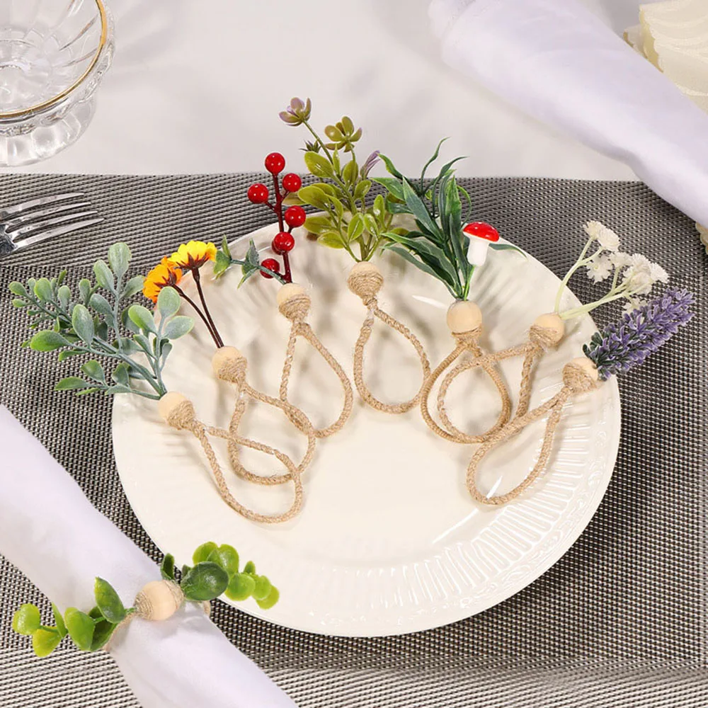 Napkin Buckle Party Decor Napkin Ring Towel Ring Table Decor Simulated Flowers And Plants Nature Simulated Flowers And Plants