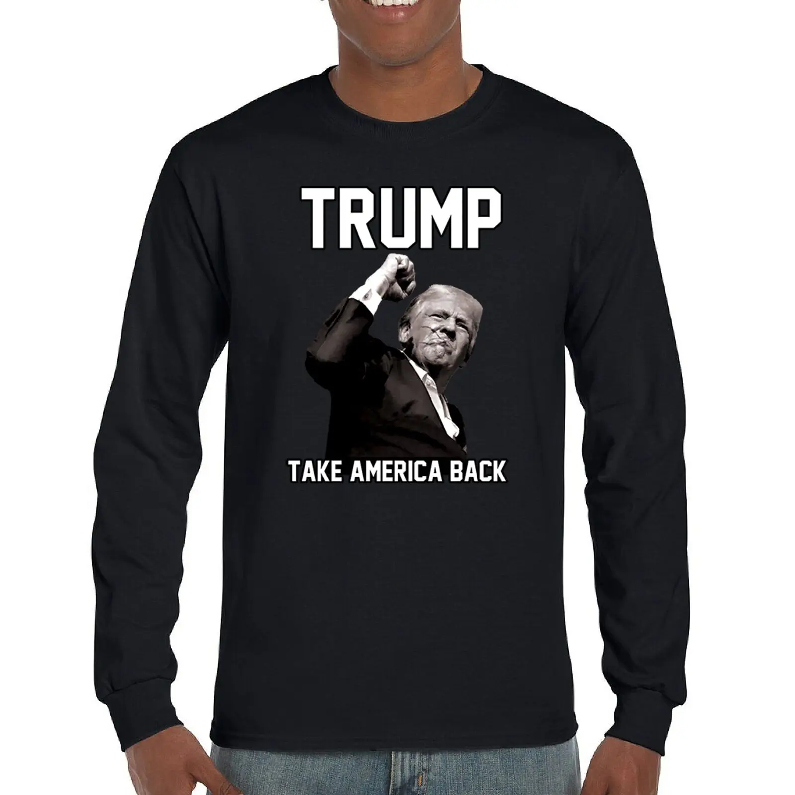 

Trump Take America Back Long Sleeve T-shirt President 2024 Fight MAGA USA Rally