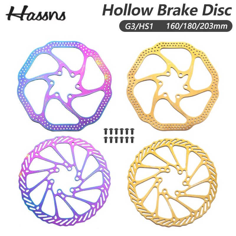 

HASSNS HS1 G3 Mountain Bike Rotor Colorful Brake Disc Set 160/180/203mm Caliper Disc Rotor for Bicycle MTB Cycling Accessories