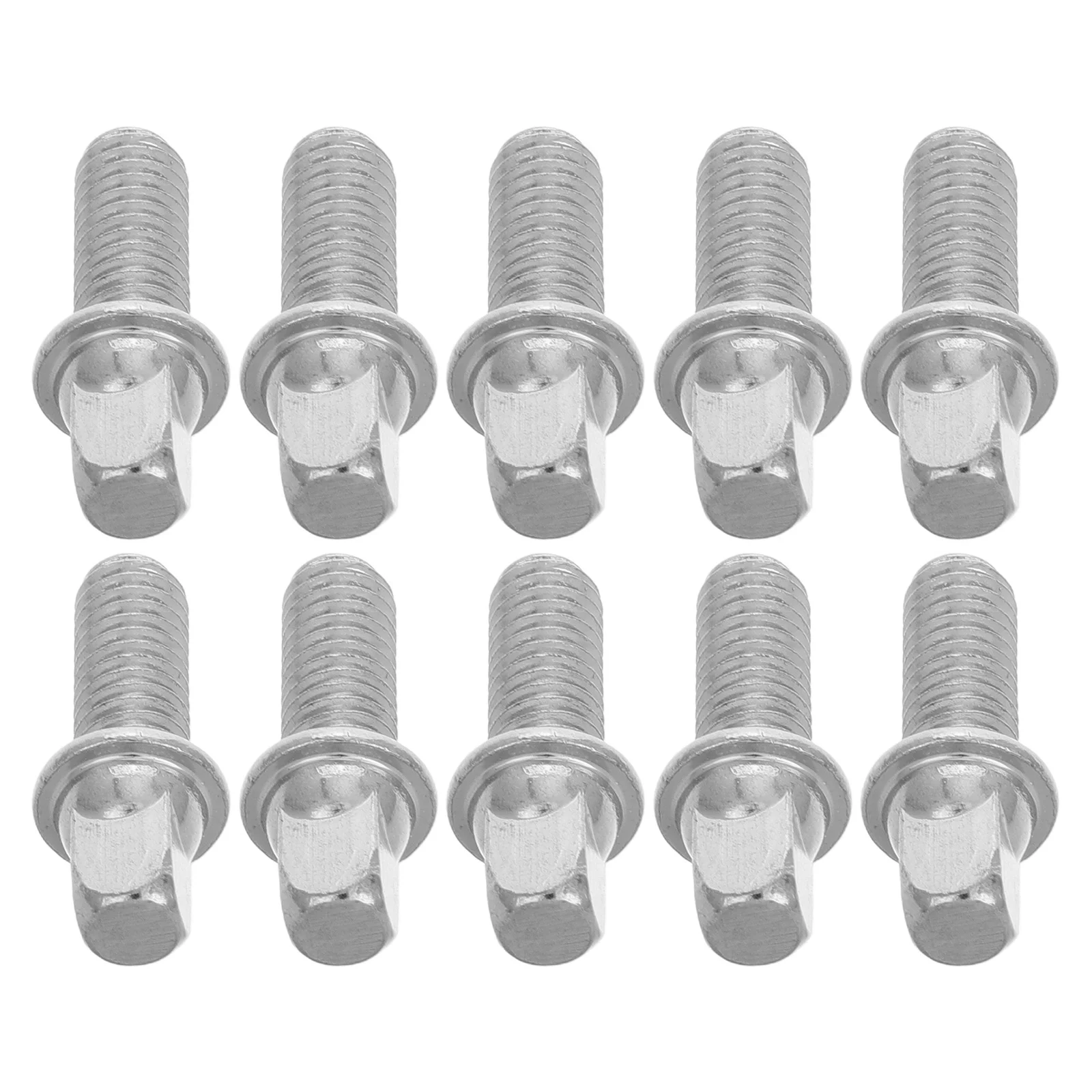 

10Pcs M6x15mm Percussion Screws Robust Drum Hardware Fasteners for Drum Sets Electronic Drums and Mounting Accessories Silver