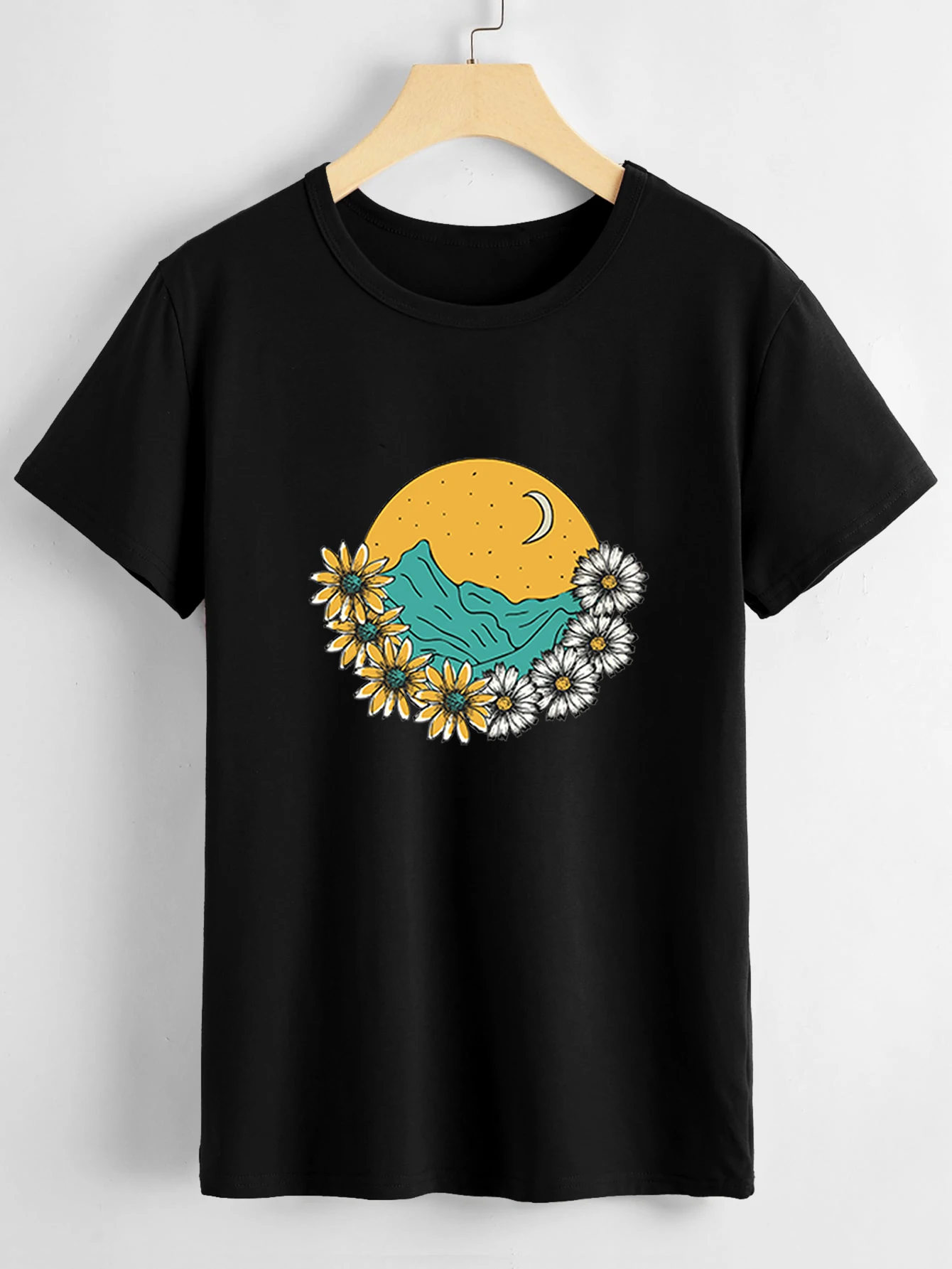 

women clothing New Sports Daily commute fashion casual hoodie Love Pineapple print T-shirt o collar street wear plus size