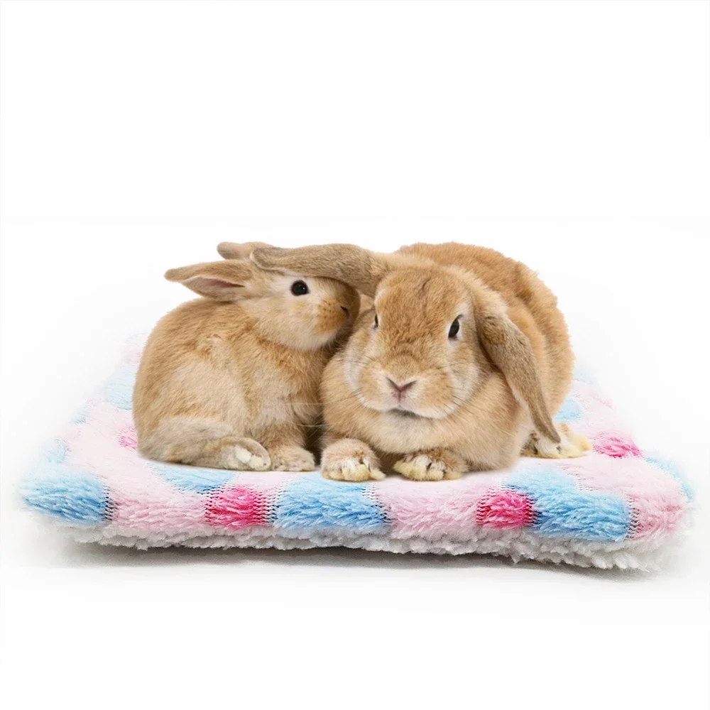 Colorful Double-sided Plush Hamster Cage Nest Mat Warm Small Pet Soft Cotton Houses Nest Pad Chinchilla Rat Rabbit Accessories