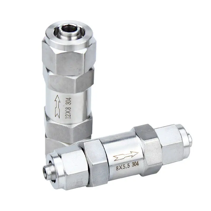 Quick twist one-way valve lock nut quick insert check valve plug hose check valve 6 8 10 12mm