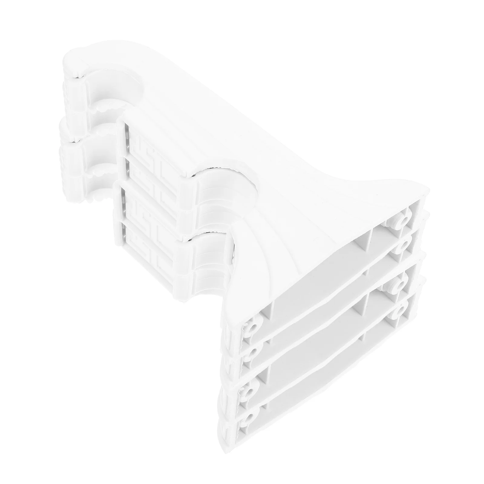 

4pcs Curtain Rod Bracket 26-28Mm Plastic Double-Slot Holder For Dual Curtains Blackout Panels Wall Mounted Drapery Support