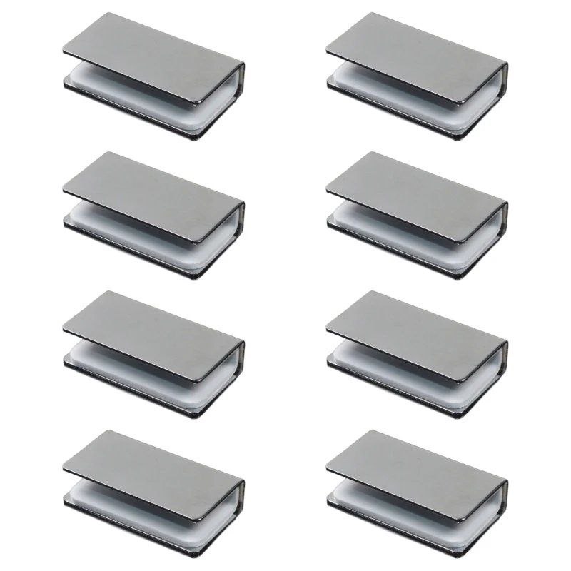 

8Piece Catching Clamps Frameless Glass Door Latches Adjustable Cabinet Clip for 3 6mm Thickness Installation