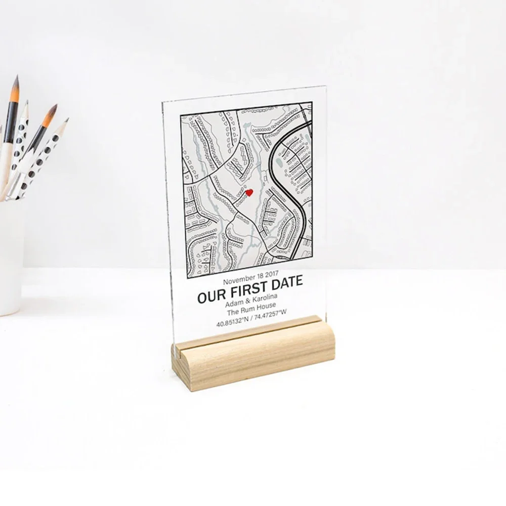 مسح قابل للتخصيص لدفع علامة الأكريليك مع تطبيق Venmo Cash Paypal QR رموز حامل خشبي من الأكريليك البلوري لصالونات المتاجر المنبثقة #1